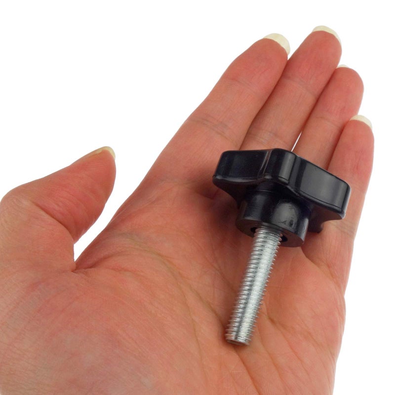 Kasteco 2 Pack Black 8mm(M8) Thread Replacement Star Hand Knob Tightening Screw (M8 x 30mm) - Image 4
